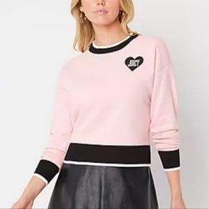 Juicy Couture Colorblock Crew Neck Pullover Sweater